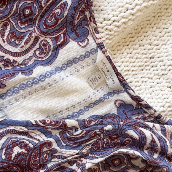 Lucky Brand Purple Paisley High Low Dress - Picture 4 of 4